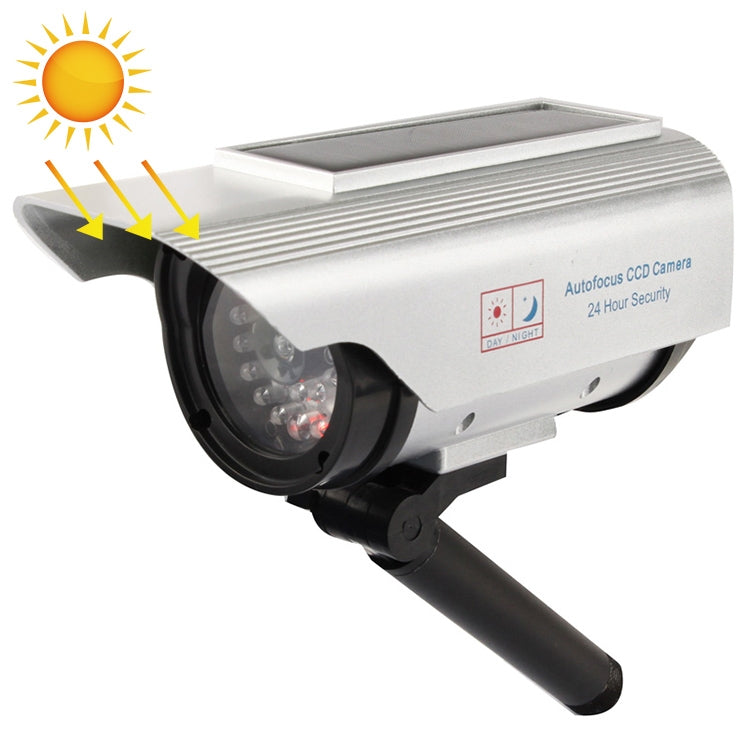 Solar Powered Realistic Looking Dummy Camera with Flashing Red LED Light, 2400 Solar Powered Realistic Looking Dummy Camera with Flashing Red LED Light, 2400